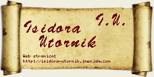 Isidora Utornik vizit kartica